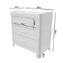 White Pine Nursery Furniture 2-Piece Set with Curved Edges including Cot Bed and Changing Table - Shiloh