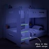 White and Oak Bunk Bed with Shelves - Sky