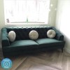 Green Velvet Sofa 3 Seater - Inez