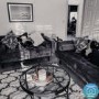 Grey Velvet 3 Seater & 2 Seater Mid Century Quilted Sofa Set - Elba