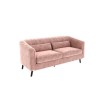 Pink Velvet 3 Seater Sofa &amp; 2 Seater Sofa Set - Lotti