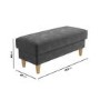 Grey Velvet Left Facing L Shaped Sofa with Matching Footstool - Seats 3 - Idris