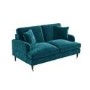 Teal Velvet 3 & 2 Seater Sofa Set - Payton