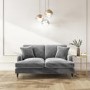 Grey Velvet 3 Seater & 2 Seater Sofa Set - Payton