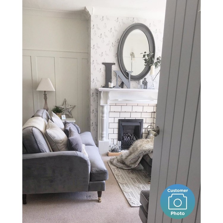 Grey Velvet 3 Seater & 2 Seater Sofa Set - Payton