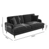 Dark Grey Velvet 3 &amp; 2 Seater Sofa Set - Payton
