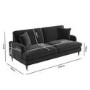 Dark Grey Velvet Sofa and Footstool Set - Payton