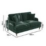 Dark Green Velvet 3 & 2 Seater Sofa Set - Payton