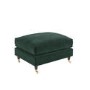 Dark Green Velvet  Sofa and Footstool Set - Payton
