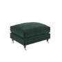 Dark Green Velvet 3 Seater Sofa and Footstool Set - Payton