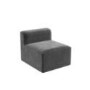 Grey Velvet L Shaped Modular Sofa - Seats 3 - Hendrix