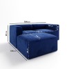 3 Seater Left Hand Facing L Shaped Modular Sofa in Navy Blue Velvet - Hendrix
