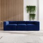 Navy Blue Velvet 4 Seater Modular Sofa - Hendrix