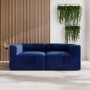 Navy Blue Velvet 3 Seater Modular Sofa - Hendrix