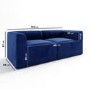 Navy Blue Velvet 3 Seater Modular Sofa - Hendrix