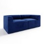 Navy Blue Velvet 3 Seater Modular Sofa - Hendrix