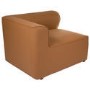 4 Seater Left Hand Facing Corner Modular Sofa in Tan Faux Leather - Hendrix