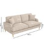 Beige Fabric 3 Seater & 2 Seater Sofa Set - Payton
