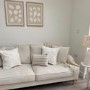 Beige Fabric 3 Seater Sofa and Footstool Set - Payton