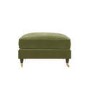 Olive Green Velvet Love Seat and Footstool - Payton