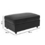 Charcoal Velvet Love Seat and Footstool Set - August 