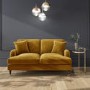 Mustard Velvet 3 Seater and 2 Seater Sofa Set - Payton