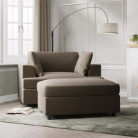 Mink Velvet Love Seat and Footstool set - August Mink Velvet Love Seat and Footstool set - August