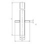 Gunmetal Grey Towel Radiator 1200 x 500mm with Pipe Kit and Straight Valves - Sonoran