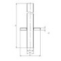 Gunmetal Grey Towel Radiator 1600 x 500mm with Pipe Kit and Straight Valves - Sonoran