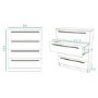 Space White High Gloss Wardrobe + 2 Bedside Tables + Chest of Drawers