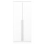 Space White High Gloss 2 Door Wardrobe