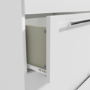 Space White High Gloss Wardrobe + 2 Bedside Tables + Chest of Drawers