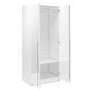 Space White High Gloss Wardrobe + 2 Bedside Tables + Chest of Drawers