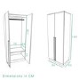 Space White High Gloss Wardrobe + 2 Bedside Tables + Chest of Drawers