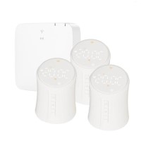 electriQ Smart TRV Valves (3 Pairs) with Zigbee Hub - White
