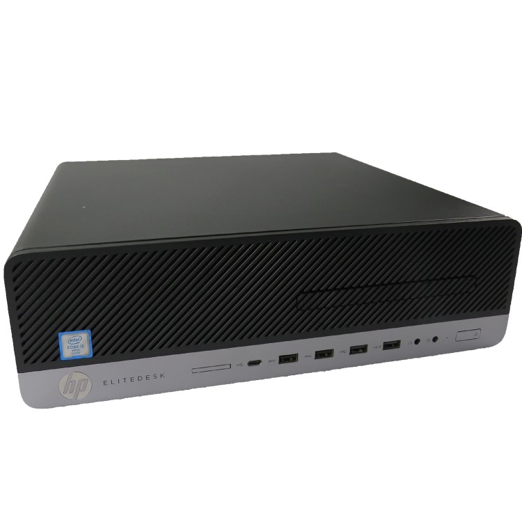 Refurbished HP EliteDesk 800 G3 SFF Windows 10 Pro Desktop with electriQ Eiq-24FHD75IS - 23.8" FHD Monitor