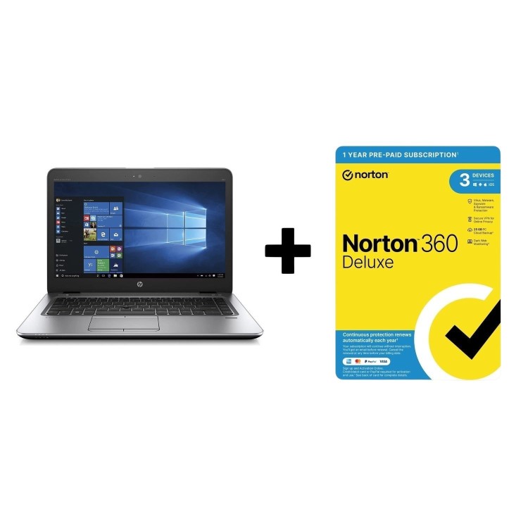 Refurbished HP EliteBook 840 G3 Ultrabook Core i5 6th gen 8GB 256GB 14 Inch Windows 10 Professional Laptop with Laptop Backpack with Genius NX-7000 Wireless Mouse Black