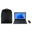 BUN/T1/T480i516GB256GBW10P/93458 Refurbished Lenovo ThinkPad T480 Core i5 8th gen 16GB 256GB SSD 14 Inch Windows 11 Pro Laptop with Laptop Backpack with Genius NX-7000 Wireless Mouse Black