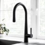 1 Bowl Black Stainless Steel Inset Kitchen Sink with Pull Out Mixer Tap Set - Enza