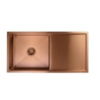 Tamara Copper with Drainer and Elwood Matt Black Tap