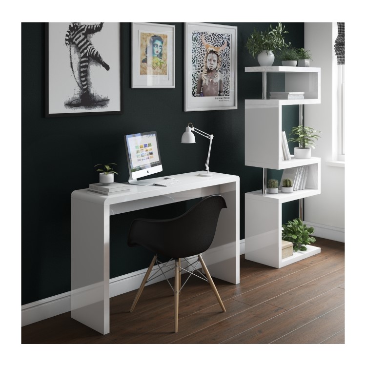 White Office Desk in High Gloss - Artemis Range