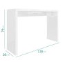 White Office Desk in High Gloss - Artemis Range