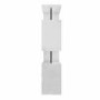 Artemis White High Gloss Bookcase with Geometric Shelf Design