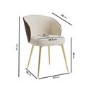 Beige Upholstered Dining Chair with Wooden Back - Tori