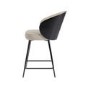 Set of 4 Black Wooden Kitchen Stools with Back - Tori