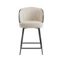 Set of 4 Black Wooden Kitchen Stools with Back - Tori