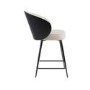 Set of 4 Black Wooden Kitchen Stools with Back - Tori