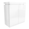 High Gloss White Storage Sideboard with LED Lighting - Tiffany