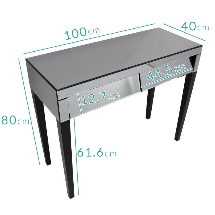Valentina Venetian Grey Mirrored Console Table