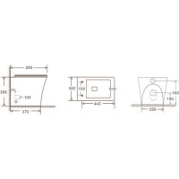 Grade A1 - Back To Wall Rimless Toilet with Soft Close Seat - Boston